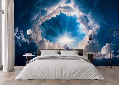 Creation of heaven and earth. Generative AI Wall mural