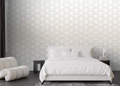 Abstract sacred geometry gray gradient flower of life halftone subtle  pattern Wall mural