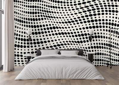 geometric dots halftone seamless vector pattern design Wall mural