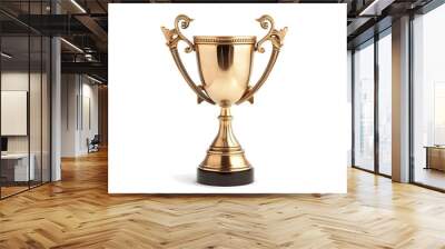 gold trophy cup  isolated on a white background Wall mural