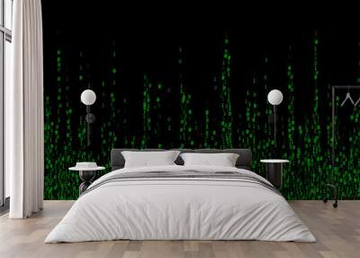 Binary code cyber monday sale background. Wall mural