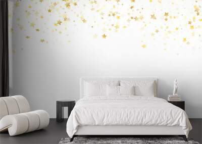 Magic gold sparkle texture vector star background. Wall mural