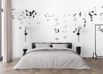 Music notes cartoon vector design. Sound Wall mural