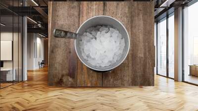 crushed ice in bucket, ice in bucket Wall mural