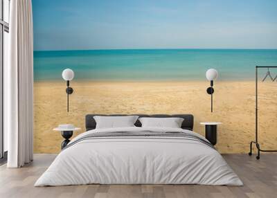 beach and sea  with sky and clouds Wall mural