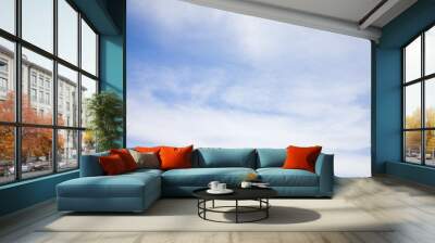 blue sky with white clouds Wall mural