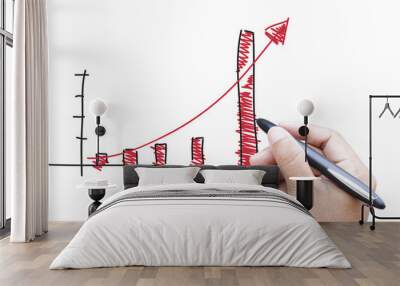 Over chart by hand sketching Wall mural