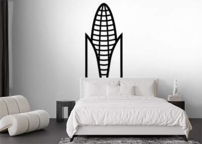 Corn icon on white  background. Corn logo design. Wall mural