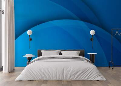 Abstract blue background, circular overlay Wall mural