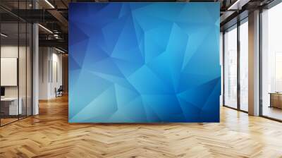 blue low poly background Wall mural