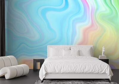 Swirl lines of pastel color marble texture for a background. Wall mural