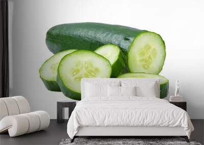 cucumber sliced isolated on transparent png Wall mural