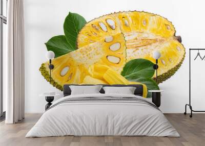 Jackfruit  on white background Wall mural