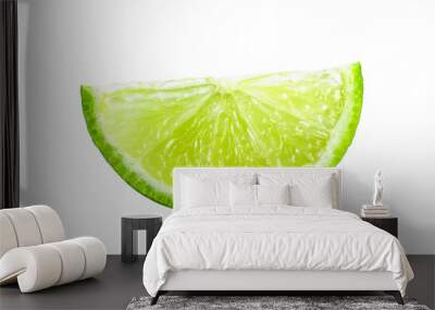 Juicy slice of lime isolated on transparent png Wall mural