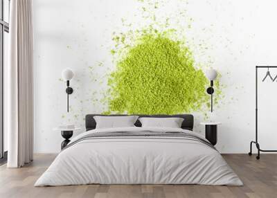 matcha green tea powder isolated on transparent png Wall mural