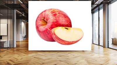 red apple  on transparent png Wall mural