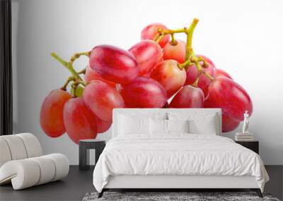 Red grapes isolated on transparent png Wall mural