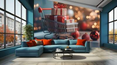 A festive online store with Cyber Monday banners. Wall mural