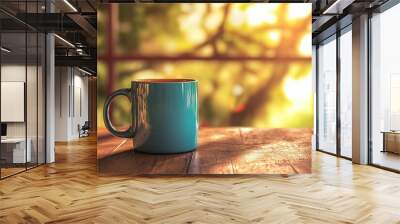 Break time, coffee mug with relaxing background Wall mural