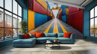 Commodity price trends in import/export markets, driven by supply and demand and international policies. Wall mural