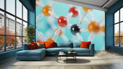 Molecular beta chain sequence studied in a lab, beta, chain, molecule, , Wall mural