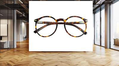 reading glasses on transparent background, single object Wall mural