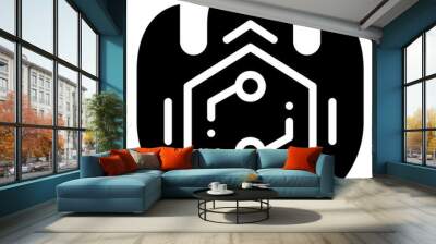 burn solid icon Wall mural