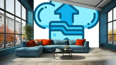 cloud computing two tone icon Wall mural