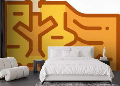 drought two tone icon Wall mural