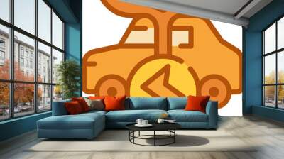 eco car two tone icon Wall mural