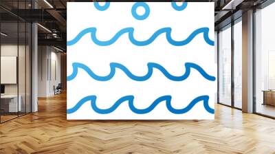 ocean wave gradient line icon Wall mural