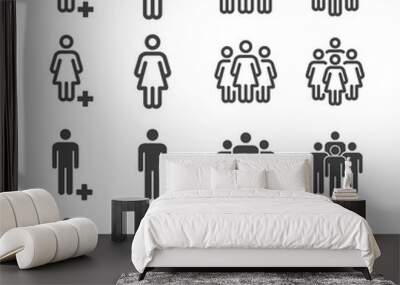 people and population icon set Wall mural