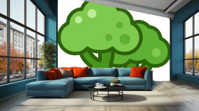 tree two tone icon Wall mural