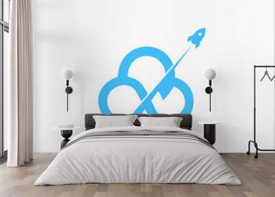 logo cloud vector icon templet Wall mural