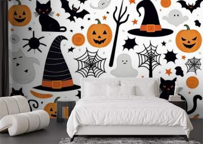 The magical powers of witches gather at gravesites, summoning spirits through ancient and eerie rituals Wall mural