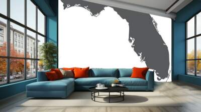 Florida state map. Map of the U.S. state of Florida Wall mural