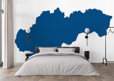 Slovakia map. Map of Slovakia in blue color  Wall mural