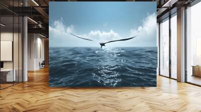 bird is flying on the sky Wall mural