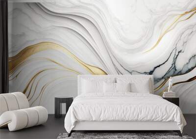 Luxury gold and white marble Wall mural