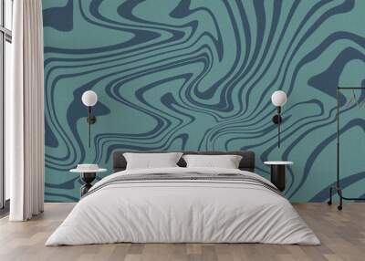 Liquid dynamic grainy texture, Colorful poster design with liquid and curve lines. Wall mural