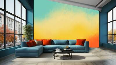 Natural background with gradient orange-green tones. Wall mural