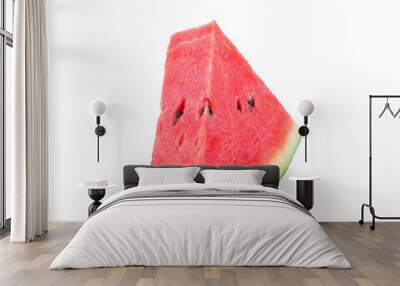 Sliced of watermelon isolated on white background Wall mural