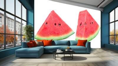 Sliced of watermelon isolated on white background Wall mural