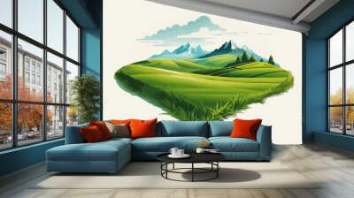 grass graphic style illustration Wall mural