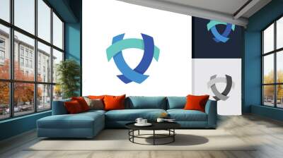 simple shield logo design icon vector template Wall mural