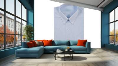 men's striped shirts blue colors. isolated on a white background Wall mural