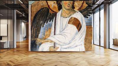 White Angel or Myrrhbearers on Christ's Grave Wall mural