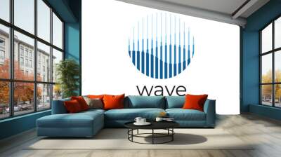 Wave logo design illustration vector template Wall mural