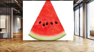 Fresh watermelon slice isolated on white background. Wall mural