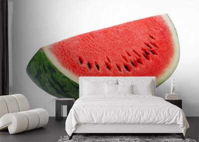 Sliced of watermelon isolated on white background. Wall mural